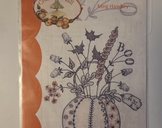 Crab Apple Hill Halloween Thimble Bouquet Trace On Embroidery Pattern. Estate Sale Preowned Good Condition.
