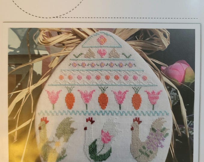 Luhu Stitches Spring Chickens Cross Stitch Pattern. Free Shipping. Good Condition.