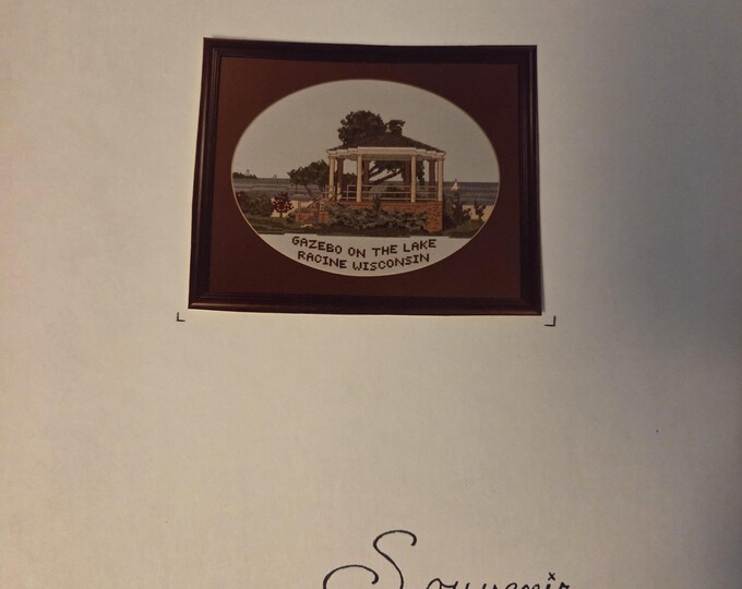 Souvenir Stitchery Gazebo on the Lake Racine Wisconsin Cross Stitch Pattern - FREE SHIPPING. Used Condition.