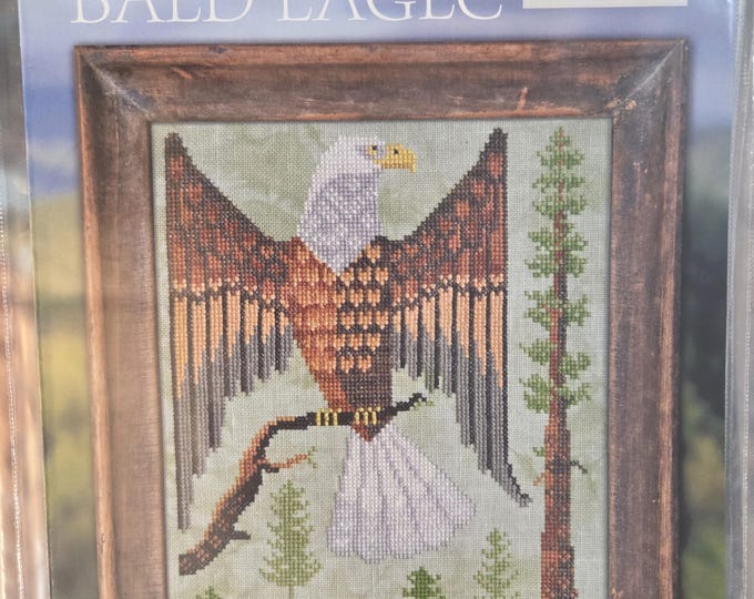 Cottage Garden A Year In The Woods Series #7 The Bald Eagle Cross Stitch Pattern. FREE SHIPPING. New Condition.