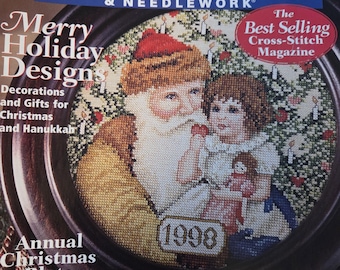 Cross Stitch and Needlework Magazine Dec 1998. Free Shipping. Used Condition.