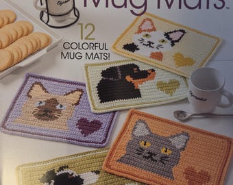 Annie's Crochet Pet Mug Mats. FREE SHIPPING. New Condition.