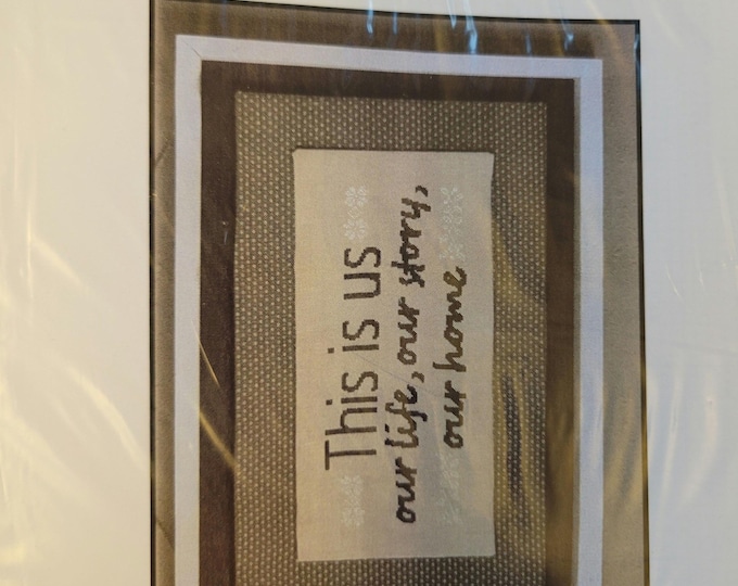 Needle Bling Designs This Is Us, Our Life, Our Story, Our Home Cross Stitch Pattern. FREE SHIPPING.