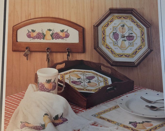 Color Charts Fruit Cocktail Cross Stitch Pattern. FREE SHIPPING. Used Condition.