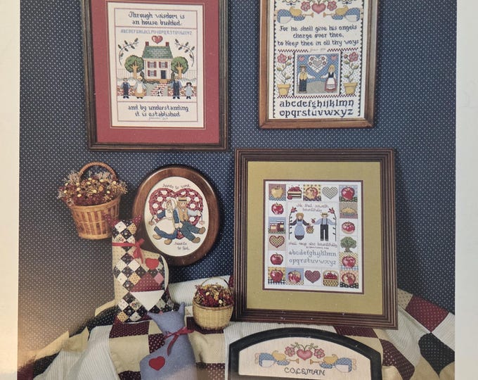 Jeremiah Junction Plain & Fancy Folk I Cross Stitch Pattern. FREE SHIPPING. Used Condition.
