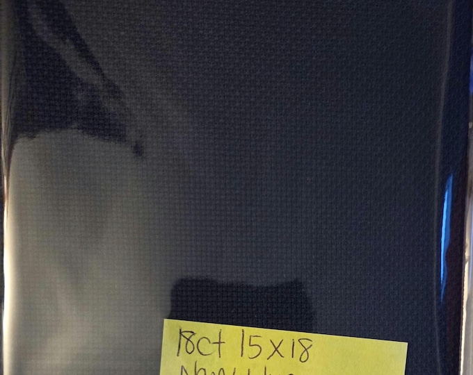 18ct 15"x18" Aida Navy Blue. FREE SHIPPING.