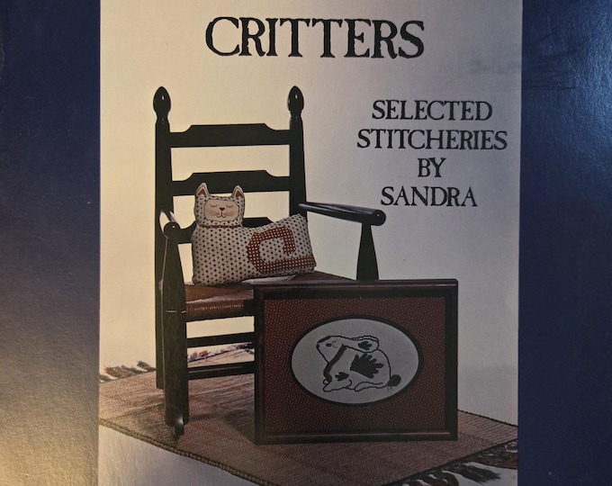 Country Critters Cross Stitch Pattern - FREE SHIPPING. Used Older Condition