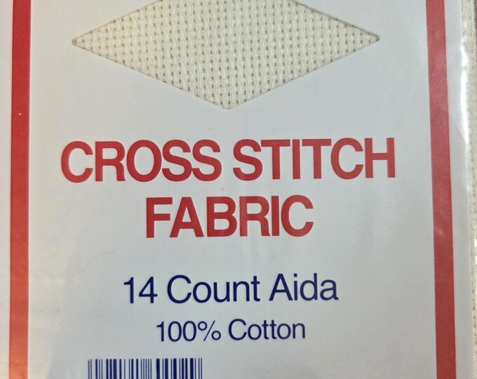 CSO Aida Cloth 14ct 12"x18" ivory. FREE SHIPPING.