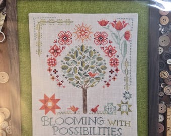 Robin Pickens Blooming Skies Cross Stitch Pattern. Free Shipping. New Condition.