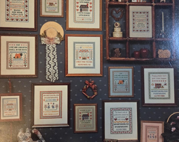 Canterbury Designs Mini Samplers Collection Four Country Cross Stitch Pattern. FREE SHIPPING. Used Condition.
