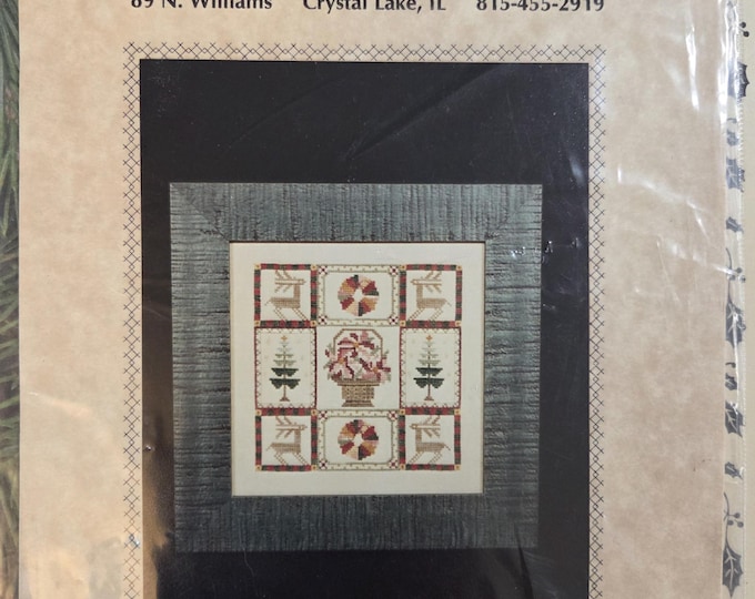 Sunflower Samplings Winter Basket Cross Stitch Pattern. FREE SHIPPING. Used Condition.