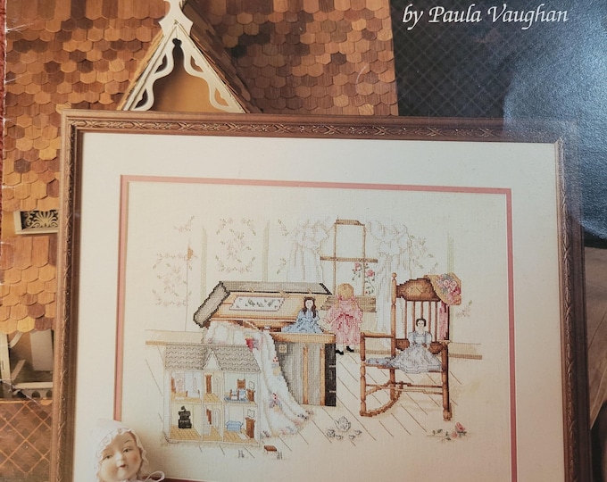 Leisure Arts A Little Girls Fancy Cross Stitch Pattern. FREE SHIPPING. Used Condition