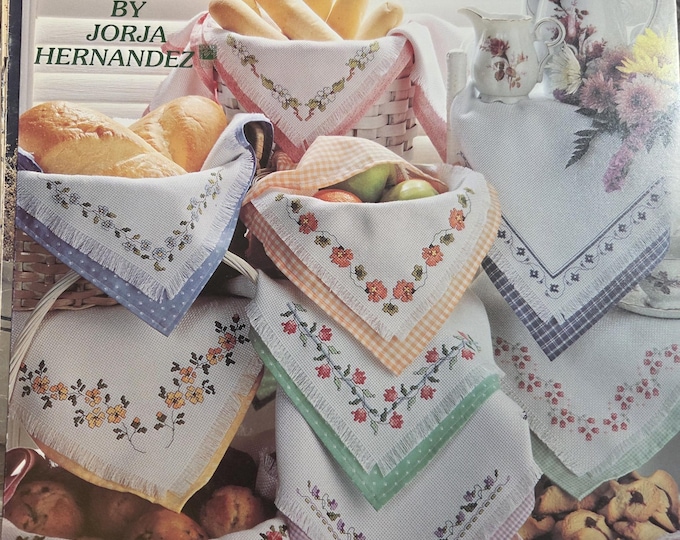 Leisure Arts Spring Touches for Bread Cloths Cross Stitch Pattern. Free SHIPPING. Used Condition.