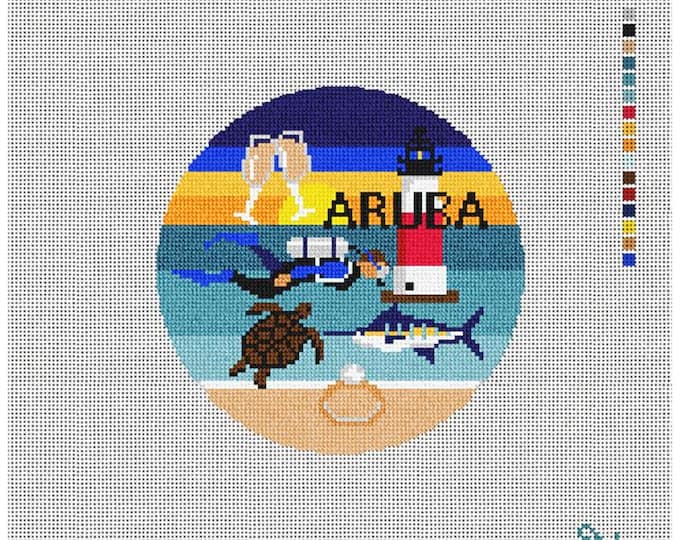 Aruba Needlepoint Canvas. 18 Mesh 5" Round. New Condition. Free Shipping.