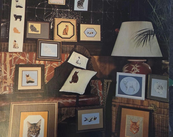 Pegasus Publication Cats of Course Cross Stitch Pattern. FREE SHIPPING. Used Condition.