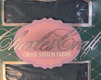 Charles Craft Aida 14ct 15"x15" Deep Teal. FREE SHIPPING. Older Packaging.