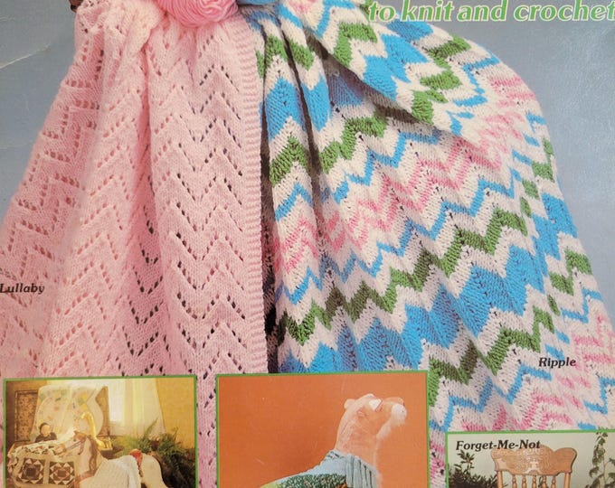 American School of Needlework Sweet Dreams Baby Afghans. FREE SHIPPING. Used Condition.