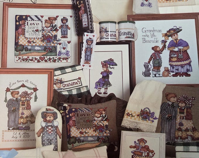 Jeanette Crews Love Bears All Things Cross Stitch Pattern. FREE SHIPPING. Preowned Used Older Condition.