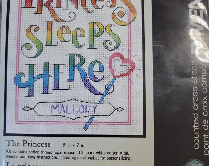 Dimensions The Princess Counted Cross Stitch Kit. FREE SHIPPING. Preowned Condition