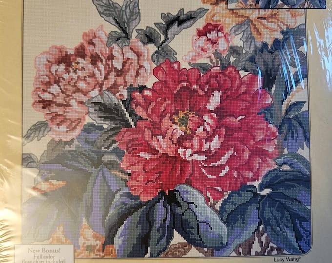 Candamar Designs Lucy Wang Oriental Mystery Pillow/Picture Cross Stitch Kit. FREE SHIPPING. New Condition.
