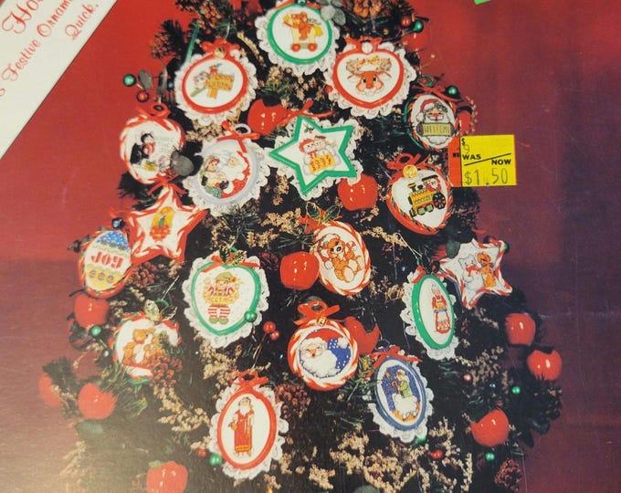 Holiday Trimmings 18 Festive Ornaments Using Starbright Frames Cross Stitch Pattern. FREE SHIPPING. Used Older Condition.