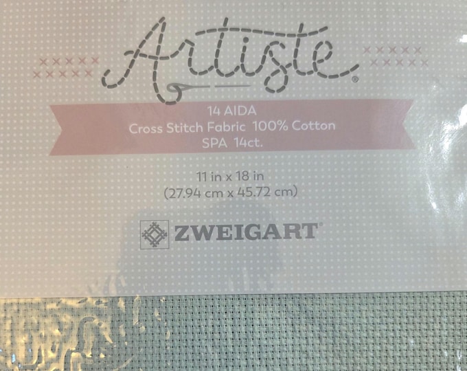 14ct Zweigart Artiste Aida 11"x18" Spa. FREE SHIPPING.