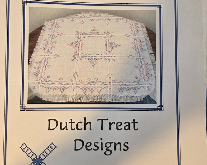 Dutch Treat Designs Watercolours Lace Tabletopper & Doilies Cross Stitch Pattern. Free Shipping. Older Condition.