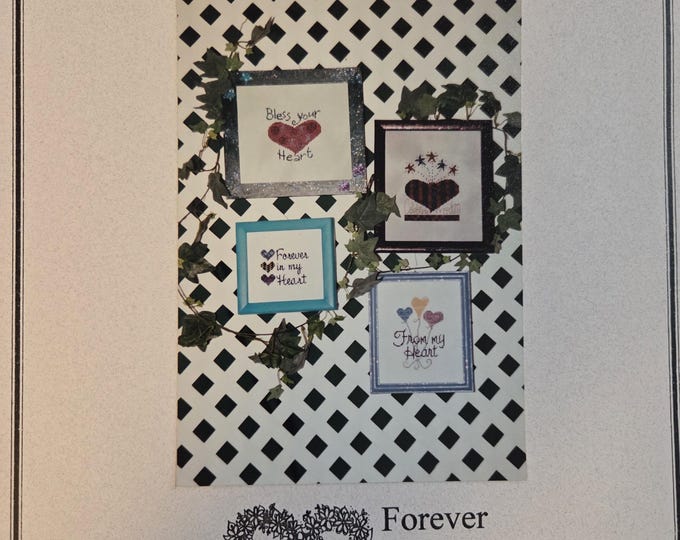Forever In My Heart Heart Thoughts Cross Stitch Pattern. FREE Shipping. Used Condition
