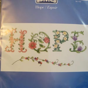 DMC Hope Cross Stitch Kit. FREE SHIPPING. New Condition.