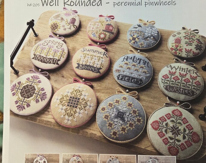 Hands on Designs Well Rounded Perennial Pinwheels Cross Stitch Pattern. Free Shipping. Used Condition.