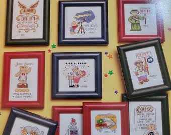 Vintage American School of Needlework 100 Flashbacks of the Twentieth Century Cross Stitch Pattern Book.