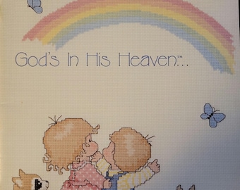 Gloria & Pat Gods In His Heaven Cross Stitch Pattern. FREE SHIPPING. Used Condition.