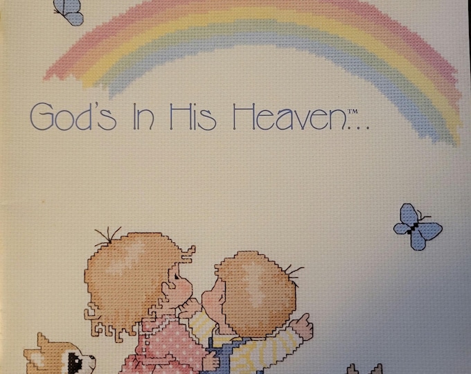 Gloria & Pat Gods In His Heaven Cross Stitch Pattern. FREE SHIPPING. Used Condition.