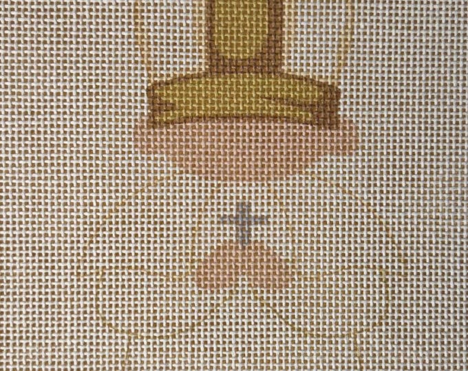 IN STOCK The Pope Needlepoint Canvas 9"x7" -  5"x3"  finished size #18 mesh. New Condition. Free Shipping.