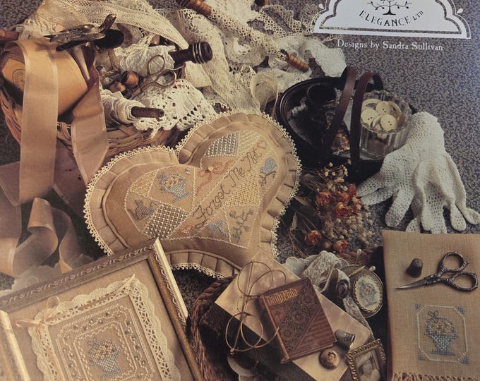 Homespun Elegance Victorian Elegance Forget Me Not Cross Stitch Pattern. FREE SHIPPING. Used Condition.