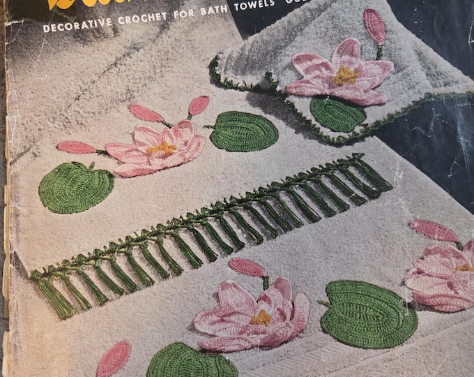 Coats & Clarks Bathroom Beauties No 265. FREE SHIPPING. Old Vintage Condition. Torn pages.