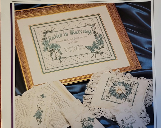 White Lace and Promises Cross Stitch Pattern. Free SHIPPING. Used Condition.