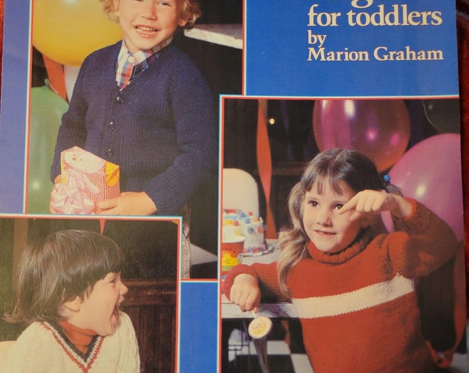 Vintage Leisure Arts Knitted Classic Raglans for Toddlers Knit Pattern. FREE SHIPPING.