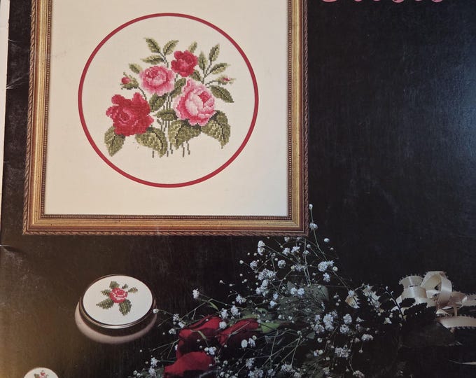 Gloria & Pat A Bouquet of Roses Cross Stitch Pattern. FREE SHIPPING. Used Condition.