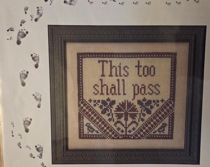 My Big Toe This Too Shall Pass  Cross Stitch Pattern. Free SHIPPING. Preowned Condition.