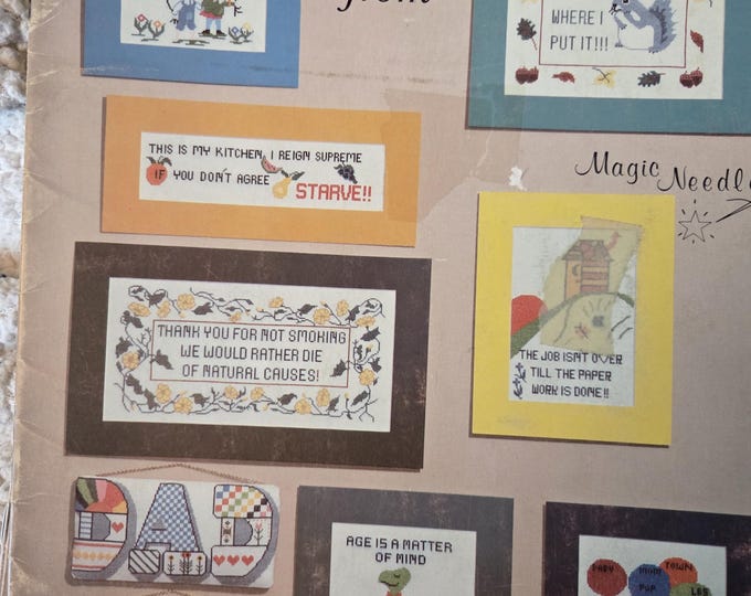 Magic Messages From Magic Needle Cross Stitch Pattern. FREE SHIPPING. Preowned Used Older Condition.