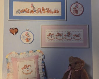 Dimensions Baby Bears Cross Stitch Pattern - FREE SHIPPING. Used Condition