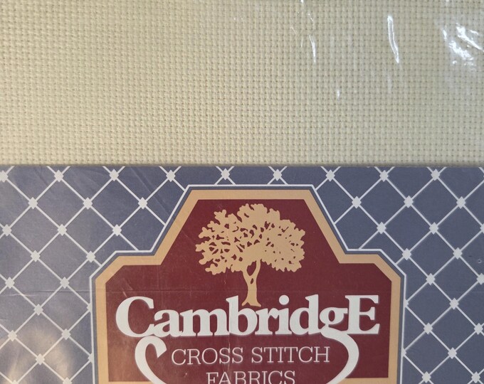 Cambridge Aida Cloth 18ct 12"x18" Ivory. FREE SHIPPING. Older Packaging.