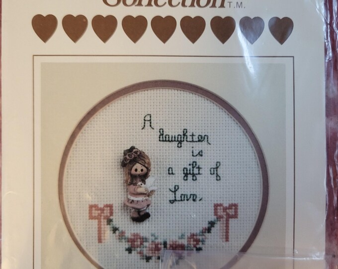Friendship Collection A Daughter is a Gift of Love Cross Stitch Pattern. Used Condition. Free Shipping. Charm Included