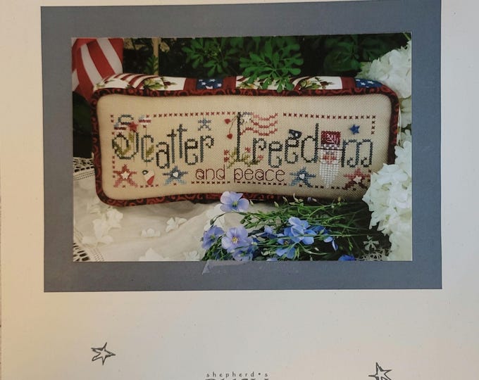 Bush Scatter Freedom Cross Stitch Pattern. FREE SHIPPING. Used Condition.