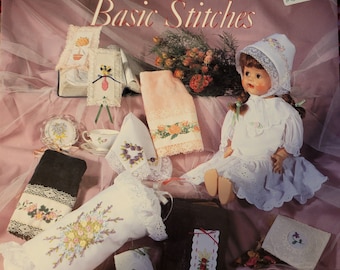 Vintage Ribbon Embroidery for Cross Stitchers, Basic Stitches. Wedding. Ribbon Embroidery and Cross Stitch Pattern Book.