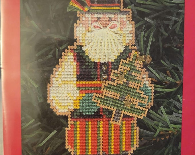 Olde Time Santa Cross Stitch Christmas Ornament Kits. Free Shipping.