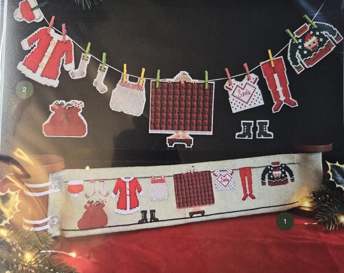 December Stitches Tights and Turtleneck Set Cross Stitch Pattern. Free Shipping. New Condition.