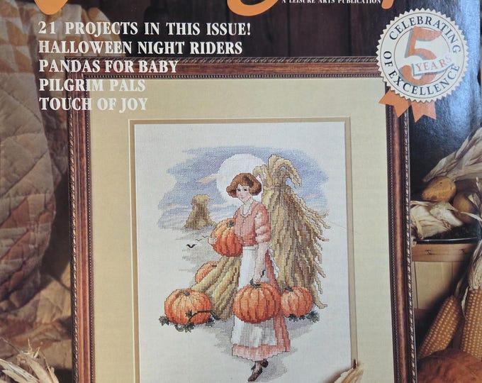For the Love of Cross Stitch Magazine Nov 1992. FREE SHIPPING. Older Condition.