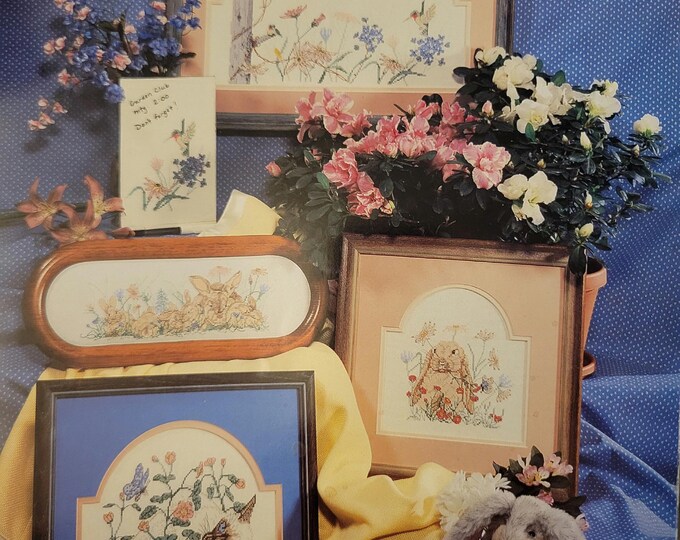 Springtime in the Meadow Cross Stitch Pattern. FREE SHIPPING.